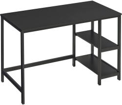 VASAGLE Birou calculator cu raft lateral reglabil, cadru metalic, stil industrial, 120x60x76 cm, negru (EZ-LWD047B16)