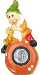 Strend Pro Decoratiune gradina, polirasina, lampa solara, pitic cu saxofon, 3xLED, 12x11x22 cm, Strend Pro (8091813)