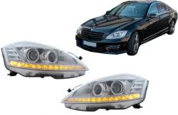 KITT Faruri LED pentru Mercedes S-Class W221 2005-2009 Facelift Look LHD (HLMBW221LED)