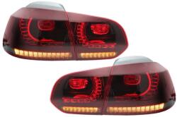 KITT Stopuri Full LED pentru VW Golf 6 VI (2008-2013) R20 Rosu Fumuriu (TLVWG6R20RSFW)