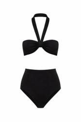 MUUV Női Alsó Bikini Fürdőruha Úszáshoz Fekete Magas Derekú M I1A