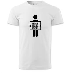polofun. hu QR kódos tábla emberrel