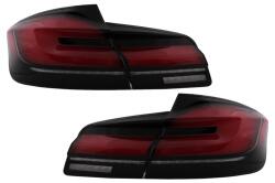 KITT Specials Stopuri LED BMW Seria 5 F10/F11/F07 2011-2017 rosu-negru, semnal dinamic (TLBMF10NLCL)