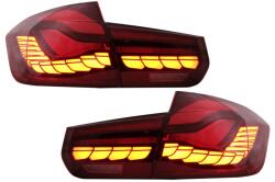KITT Stopuri OLED BMW Seria 3 F30/F35/F80 rosu clar, M4 Design, semnal dinamic (TLBMF30RCNL)