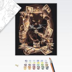Brushme Pictare conform numerelor pisică milionară - 40x50