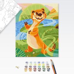 Brushme Pictare conform numerelor pentru copii nevăstuică veselă - 30x40
