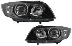 KITT Specials Faruri Angel Eyes negre pentru BMW Seria 3 E90 E91 Sedan Touring 2005-2011 (LPBME4)