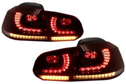 KITT Stopuri FULL LED pentru VW Golf 6 VI (2008-2013) R20 cu semnal secvential (TLVWG6R20RCFW)