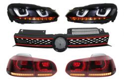 KITT Pachet grila GTI, faruri LED si stopuri R20 pentru VW Golf 6 (2008-2012) (COHLVWG6URGTI)