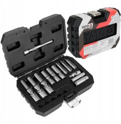 TOYA Gyertyakulcs Készlet 1/4" 3/8" 8-12mm Csatlakozóval CrV 18 részes (YT-05346)