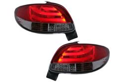 KITT Lightning Stopuri spate Peugeot 206 Hatchback 3/5 usi 1998-2004 rosu alb (TLPE206RWLED)