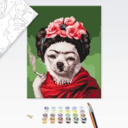Brushme Pictare conform numerelor câine cu țigară inspirat de Frida - 40x50