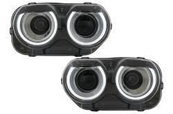KITT Faruri LED negre pentru Dodge Challenger 2015-2024, compatibile LHD (HLDOGCHA3F)