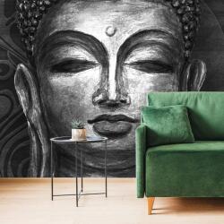 Dovido Tapet fața lui Buddha în design alb-negru - 441x297 - dovido - 266,61 RON