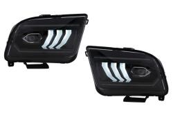KITT Lightning Faruri Full LED negre pentru Ford Mustang V Pre-Facelift 2005-2009 (HLFOMUVLED)