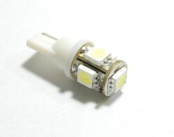 KITT Bec LED pozitie auto T10 W5W cu 5 SMD, lumina naturala 5600K (PLT105SMD)