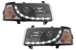 KITT Lightning Faruri LED DRL negre pentru VW Transporter T4 1990-2003, set stanga-dreapta (HLVWT4BLED)