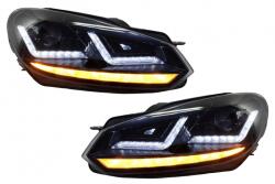 OSRAM Faruri LED Osram Black cu semnal dinamic pentru VW Golf 6 VI 2008-2012 (LEDHL102-BK)