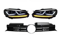 OSRAM Faruri LED Osram cu semnal dinamic si grila R20 pentru VW Golf 6 (2008-2012) (COLEDHL102CMR20)
