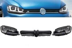 KITT Set faruri LED 3D cu semnal dinamic si grila R Design pentru VW Golf 7 (COHLVWG7RLLEDFW)