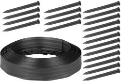 Strend Pro Garden Bordura de gazon elastica Strend Pro Garden, neagra, 10 m x 6 cm (2211879)