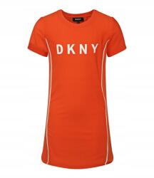 DKNY Narancssárga Térdig Érő Ruha Logóval És Pántokkal 164 Kya