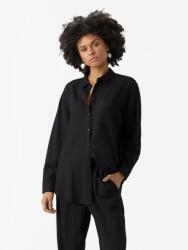 VERO MODA Fekete Hosszú Ujjú Ing Len Gallérral Xs 6FA