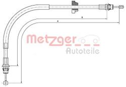 Metzger Autoteile Cablu, frana de parcare METZGER AUTOTEILE 11.5571 (11.5571)
