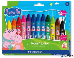 STAEDTLER Zsírkréta, hatszögletű, jumbo, STAEDTLER „Noris® junior 224, Peppa malac, 12 szín (224 C12 L1) - alter