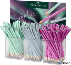 Faber-Castell Grafitceruza display, B, háromszögletű, FABER-CASTELL "Sparkle Aurora", vegyes színek (118256) - alter