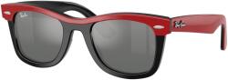 Ray-Ban RJ9140S 721588 Red & Black Grey Mirror Silver Gradient gyermek napszemüveg (RJ9140S 721588)