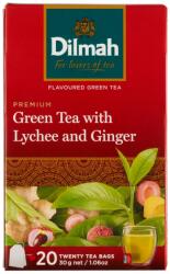 Dilmah Zöld tea licsi és gyömbér aromával 20 filter