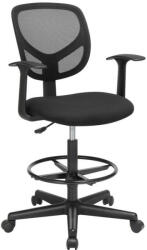 SONGMICS Ergonomikus Magas Irodai Szék - Lábtartóval, Fekete (OBN25BKV1)