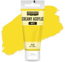 Pentart krémes akrilfesték, matt, 60 ml - sárga