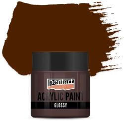 Pentart fényes akrilfesték, 50 ml - sötétbarna