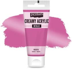 Pentart krémes akrilfesték, metál, 60 ml - magenta
