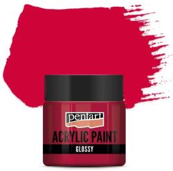 Pentart fényes akrilfesték, 50 ml - kármin