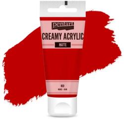 Pentart krémes akrilfesték, matt, 60 ml - piros