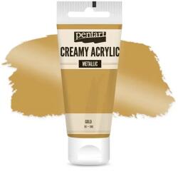 Pentart krémes akrilfesték, metál, 60 ml - arany