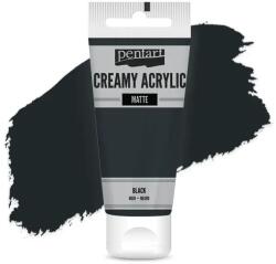Pentart krémes akrilfesték, matt, 60 ml - fekete