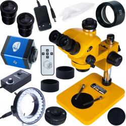  Stereoszkopos Trinokuláris Mikroszkóp Sirius Pro MSSP-T-PS1-O - Greenough Optika | 7-50x, WF10X/22, C-Mount 25 mm | Elektronikai Munka