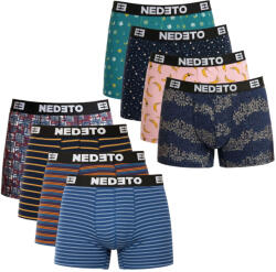 Nedeto 8PACK férfi boxeralsó Nedeto többszínű (8NBV4) 5XL - pepita