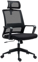 HomCom Ergonomikus irodai szék, forgószék, hálószövet fekete