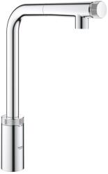 GROHE Baterie bucatarie Grohe Vento 30443000, inalta, tip L, dus, dubla comanda, Crom (30443000)