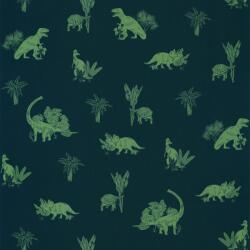  Caselio Our Planet 101936900 JURASSIC WORLD Gyerekszobai Dinoszauruszok világa éjkék khakizöld tapéta (101936900)