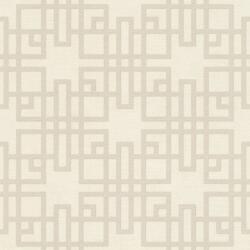  Rasch KIMONO 409239 Etno Grafikus Teaház architektúra textil strutúra krémfehér ezüstösen csillogó szürkésbézs vonalak (409239)