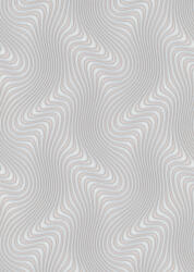  Erismann Fashion for Walls 2 by GMK 10146-43 Design Örvénylő hullámminta 3D világoskék ezüst fehérezüst fémes csillogó hatás tapéta (10146-43)