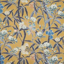  Casadeco Cuba 84462484 TISSU HABANA JAUNE sárga kék fekete textil (84462484)