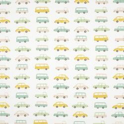  Casadeco Happy Dreams 82237215 ALL OVER VINTAGE CARS VERT dekoranyag (83247215)