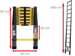 Ztrust scara telescopica 13 trepte | 3, 8 m | Aluminiu (TTL1038Y)